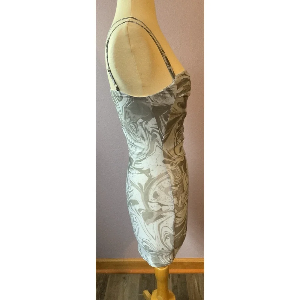 Edit By Nine Blue Grey Gray Bodycon Mini Dress Medium New‎